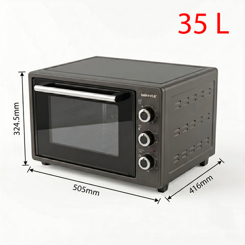 bakeVIA Mini-four 35 L – Émaillé, indépendant avec chaleur tournante