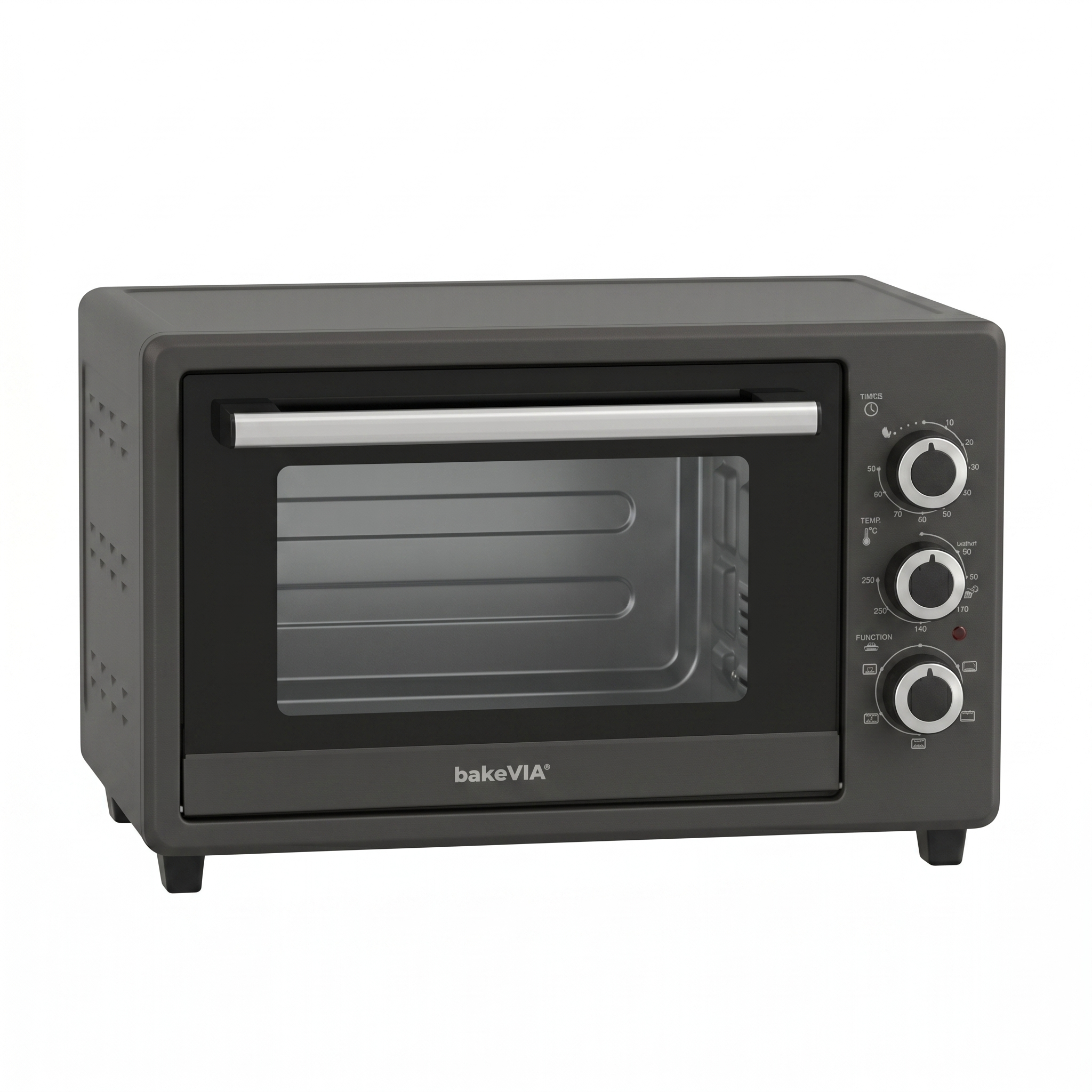 bakeVIA Minibackofen 25 L – Kompakt mit Umluft & Grill