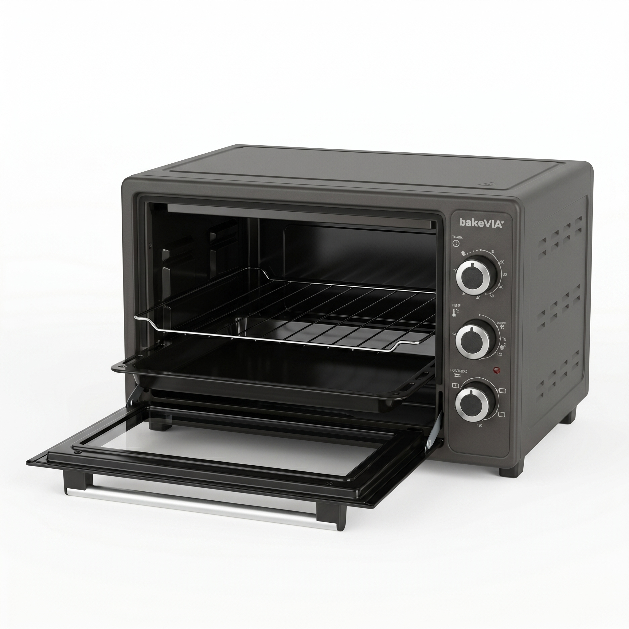bakeVIA Minibackofen 35 L – Freistehend mit Umluft & Grill