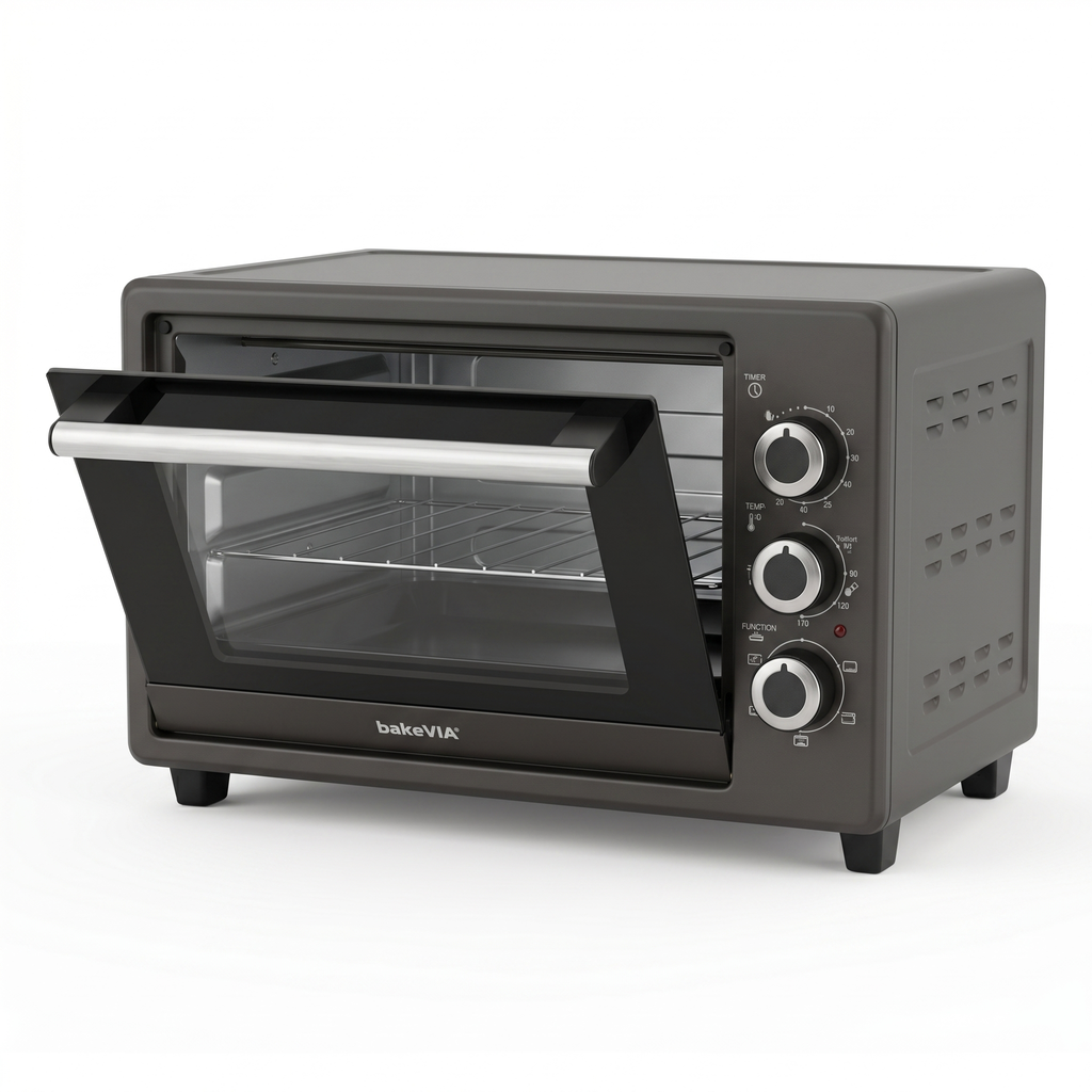 bakeVIA Minibackofen 25 L – Kompakt mit Umluft & Grill