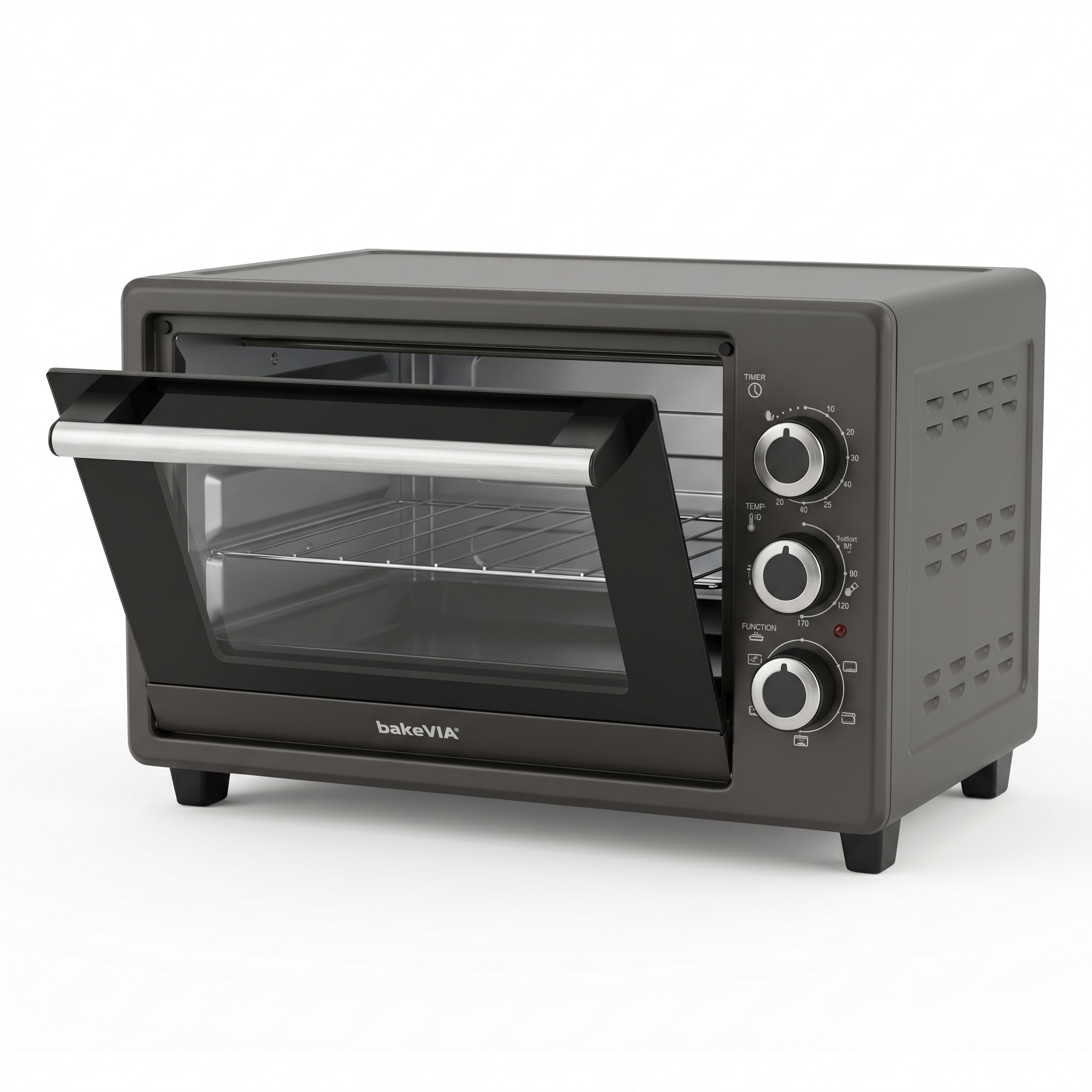 bakeVIA Minibackofen 25 L – Kompakt mit Umluft & Grill