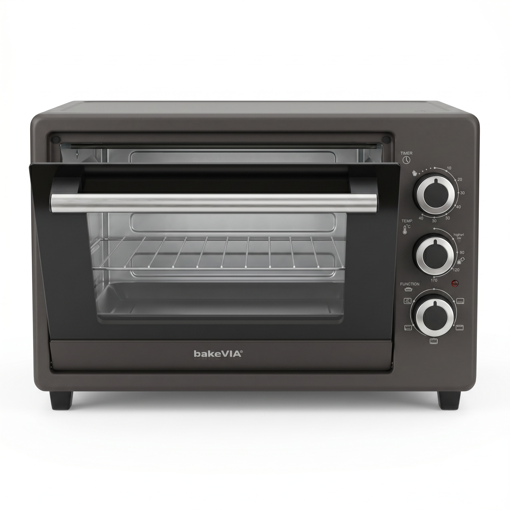 bakeVIA Minibackofen 25 L – Kompakt mit Umluft & Grill