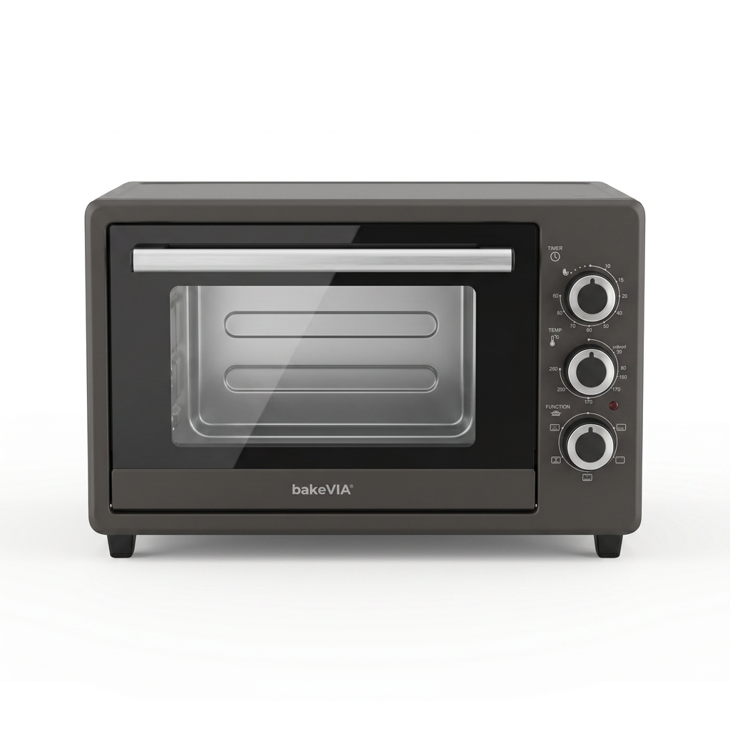 bakeVIA Minibackofen 25 L – Kompakt mit Umluft & Grill
