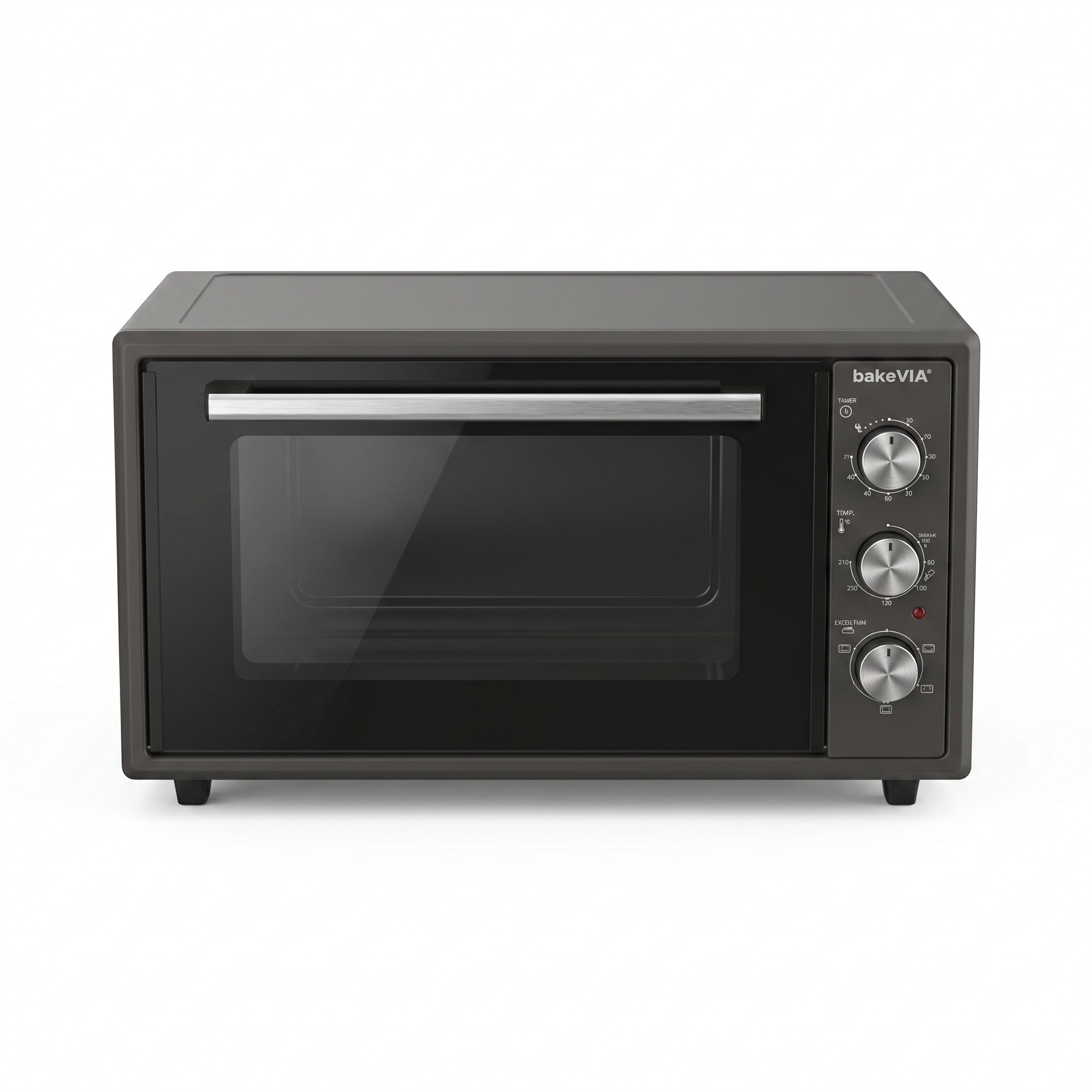 bakeVIA Minibackofen 45 L – Großer Umluftofen, voll emailliert
